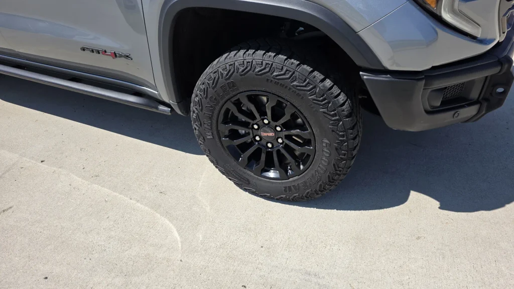 gmc sierra at4x goodyear wrangler territory mt pavement
