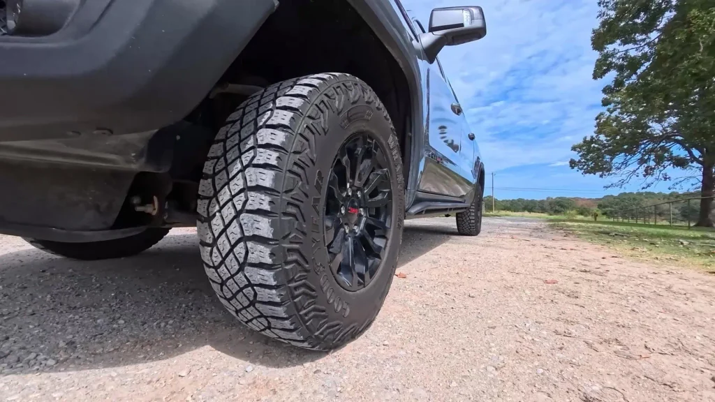goodyear wrangler territory mt three quarter dirt