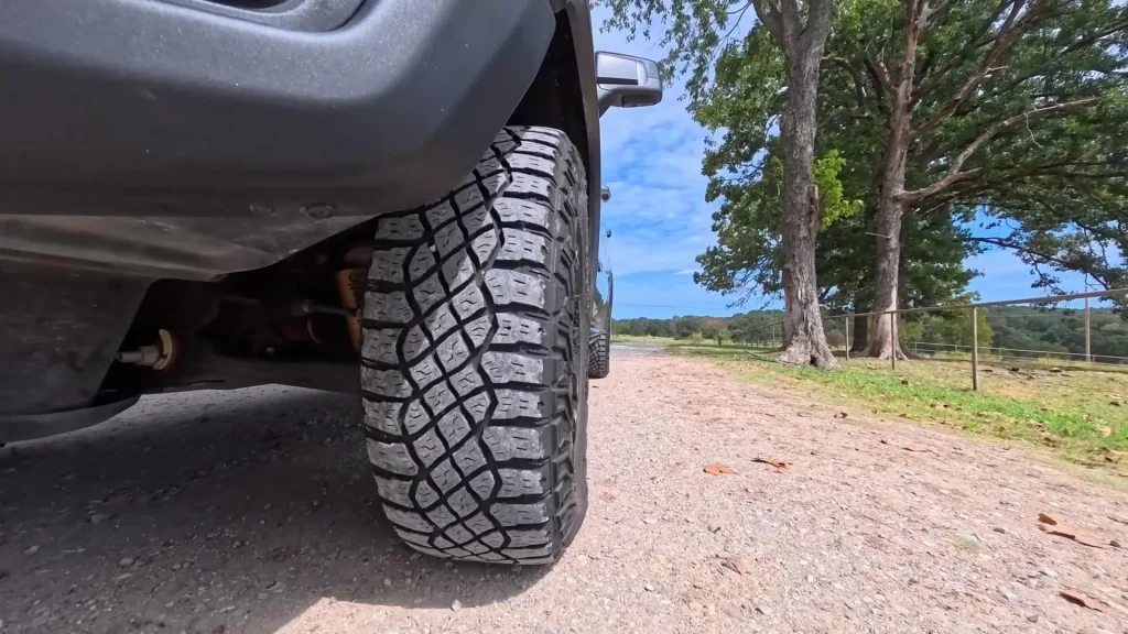 goodyear wrangler territory mt tread dirt road