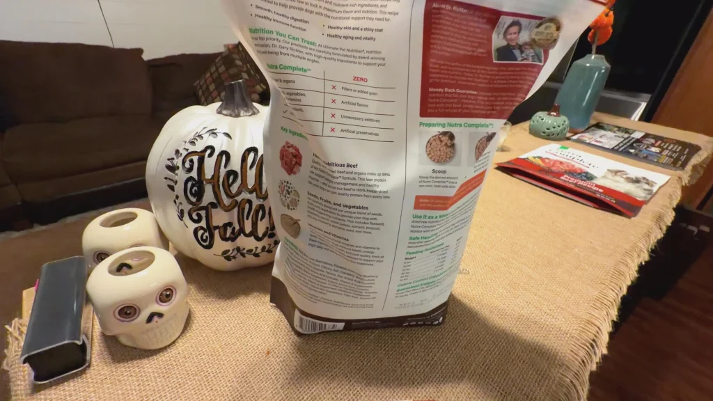 nutra complete bag back ingredients