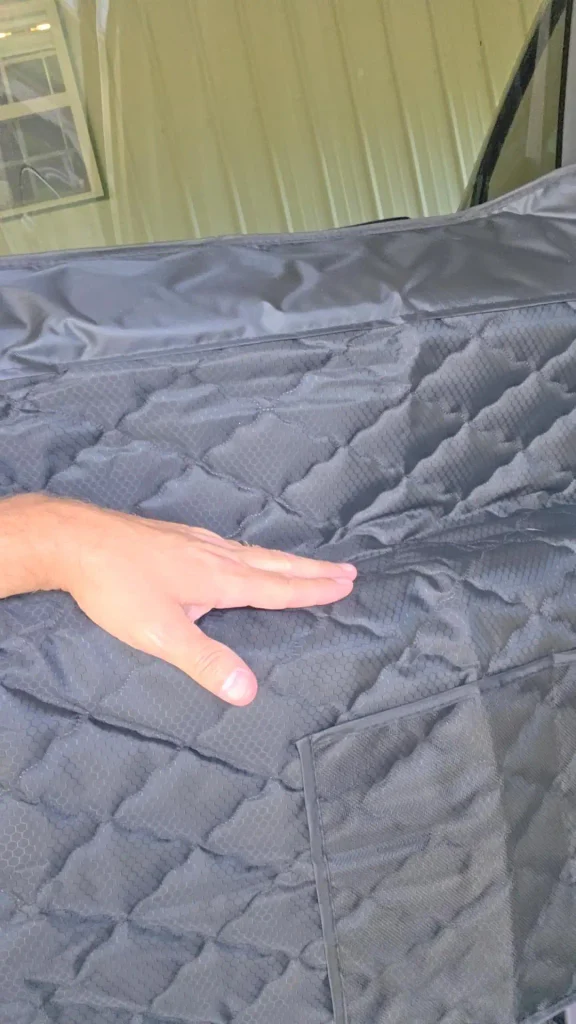 xitalia scratch resistant quilted panel detail